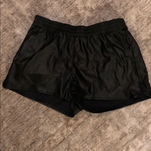 Pants - H&M faux leather shorts